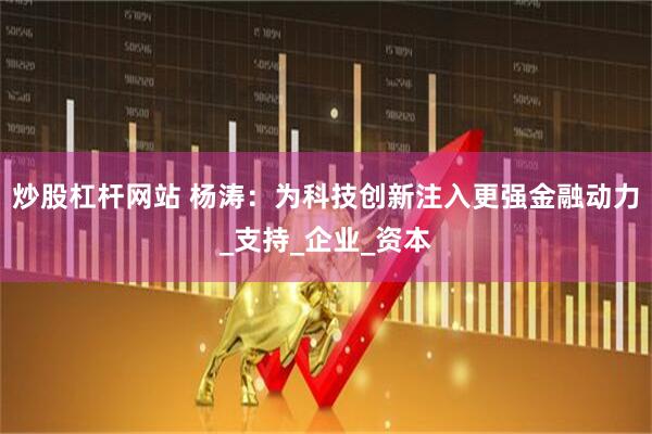 炒股杠杆网站 杨涛：为科技创新注入更强金融动力_支持_企业_资本