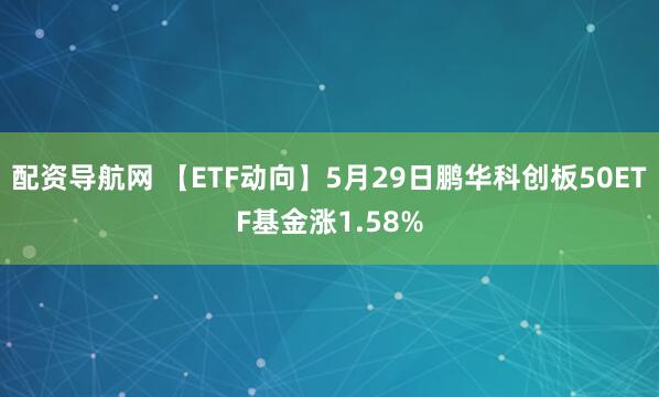 配资导航网 【ETF动向】5月29日鹏华科创板50ETF基金涨1.58%