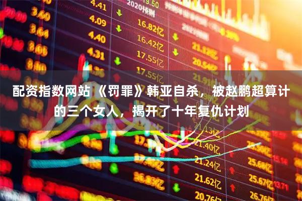 配资指数网站 《罚罪》韩亚自杀，被赵鹏超算计的三个女人，揭开了十年复仇计划